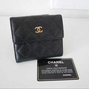 Chanel caviar short wallet